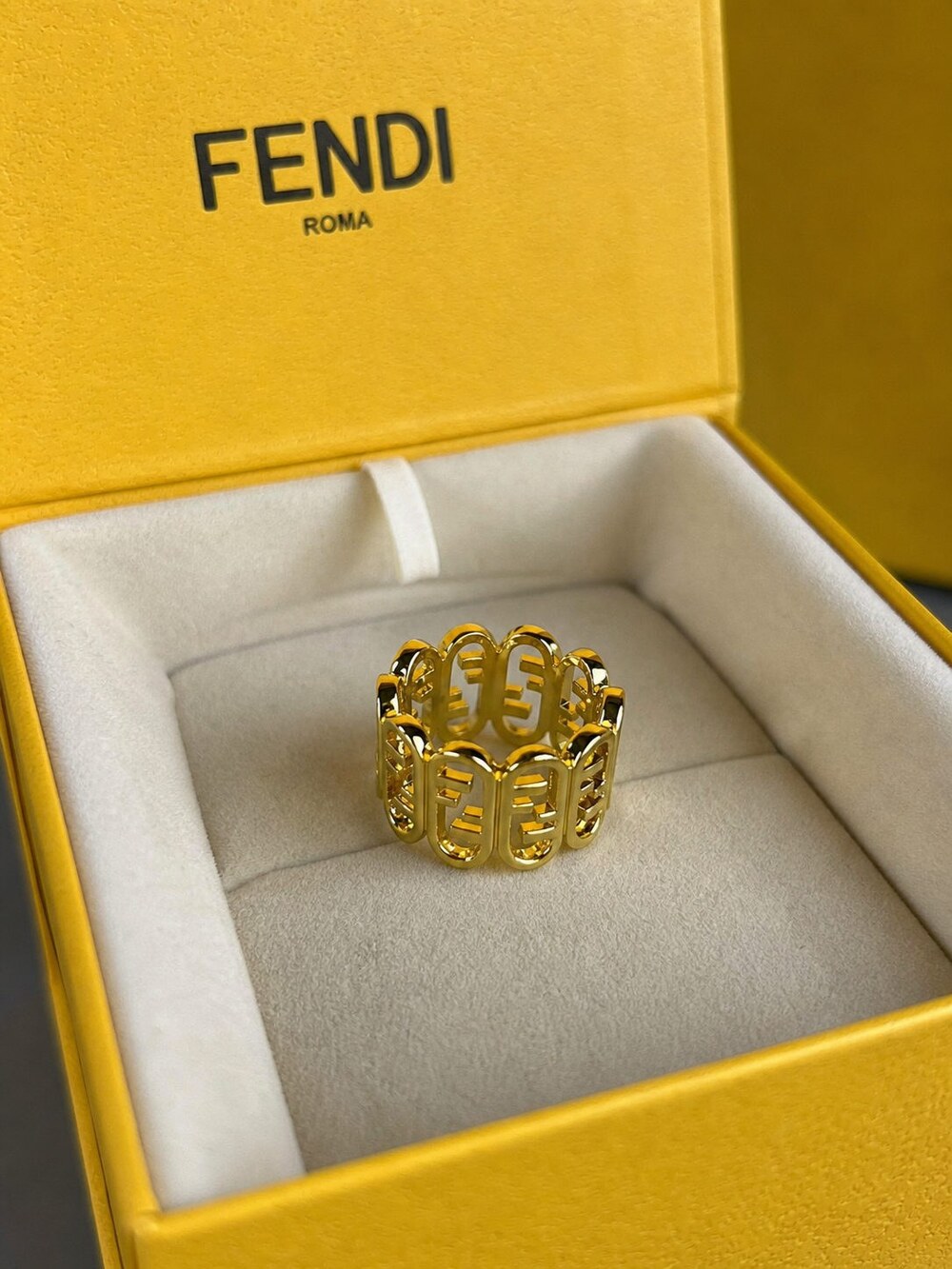 Fendi Modern Designer Ring Style 1 | New with Box - Picture 6 of 9